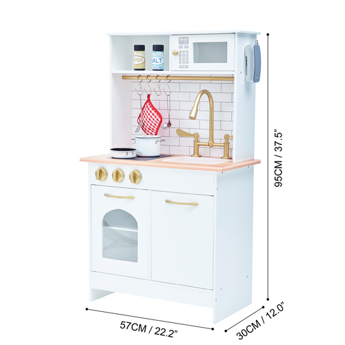 Teamson Kids White Wooden Play Kitchen & Access