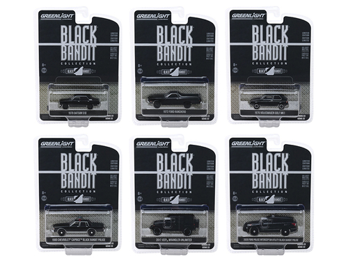 \Black Bandit\" 6 piece Set Series 22 1/64 Diecast Model Cars by