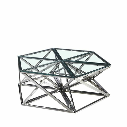 Centre Table DKD Home Decor Silver Crystal Steel Plastic 137,5 x 120,5