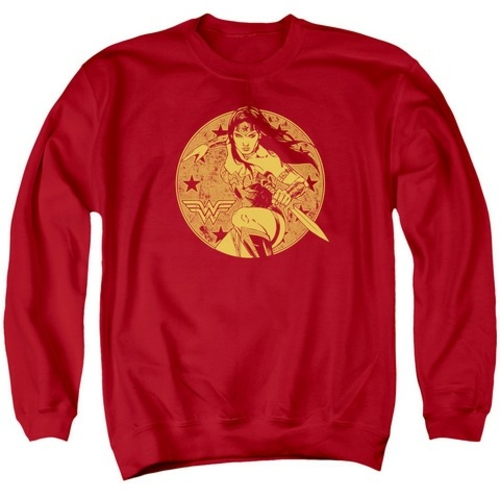 Trevco Jla-Young Wonder Adult Crew Sweat Tee- Red - 2X