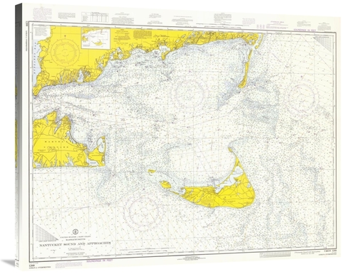Global Gallery GCS-450521-40-142 40 in. Nautical Chart - Nantucket Sou