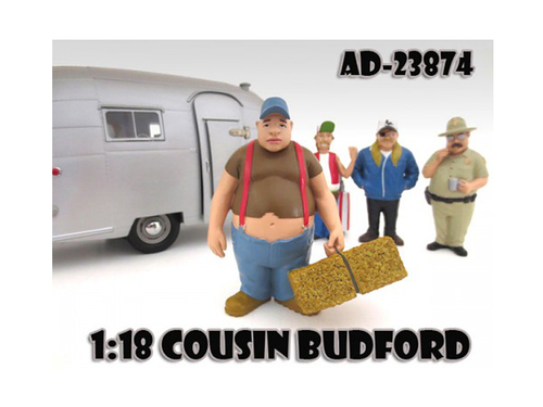 Cousin Budford \Trailer Park\" Figure For 1:18 Scale Diecast Model