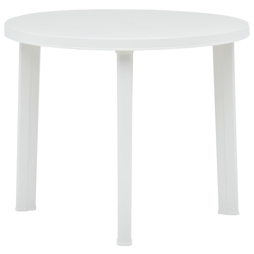 Garden Table White 35" Plastic