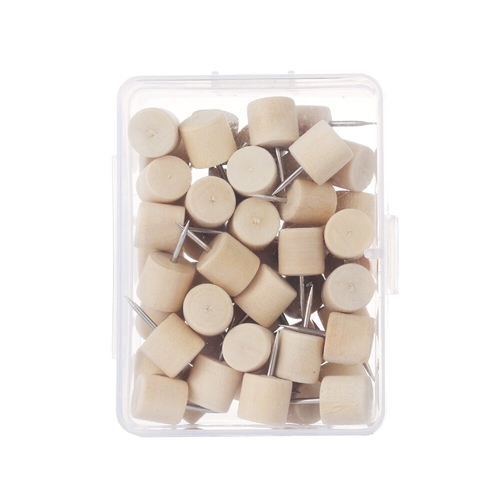 2019NEW 9/30/40/50/60pcs DIY Wooden Thumbtack