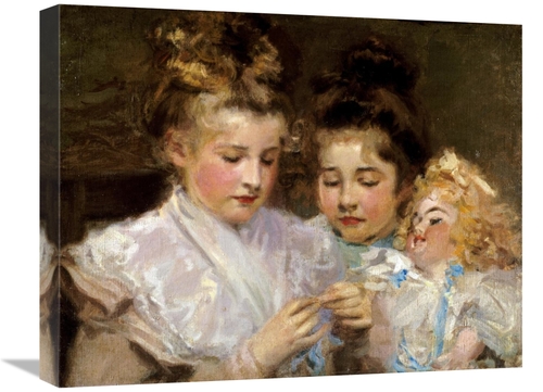 Global Gallery GCS-268272-22-142 22 in. Berthe & Marjorie with Their D