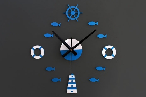 Diy Tower Rudder Buoy Combination Wall Clock