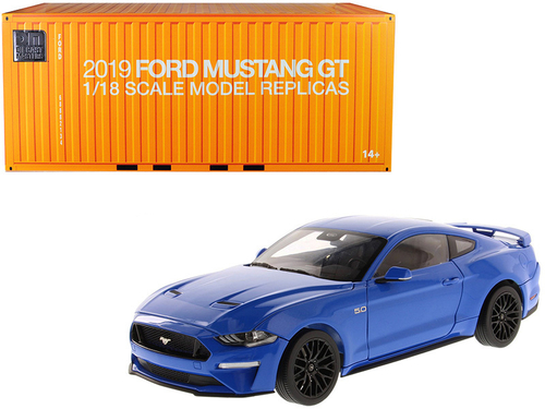 2019 Ford Mustang GT 5.0 Coupe Kona Blue 1/18 Diecast Model Car by