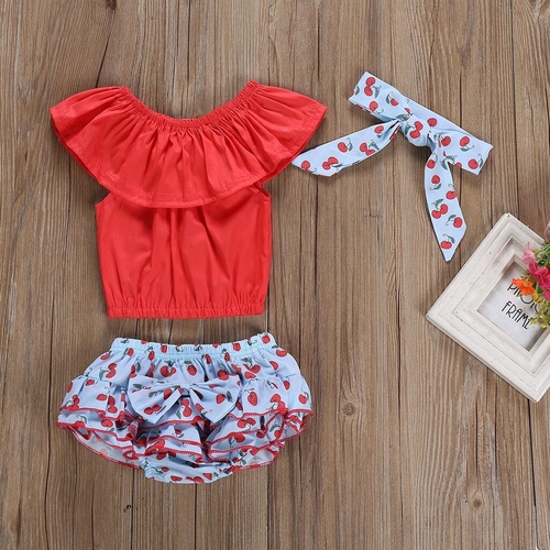 Cute Toddler Newborn Baby Girl Clothes Crop Top T