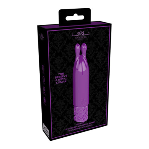 Shots Royal Gems Twinkle Rechargeable Silicone Bullet Vibrator With