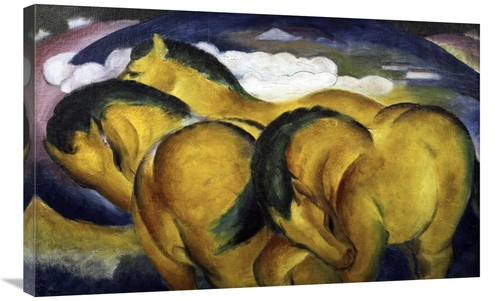 Global Gallery GCS-278396-36-142 36 in. Little Yellow Horses Art Print