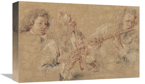 Global Gallery GCS-455027-1218-142 12 x 18 in. Two Studies of a Flutis