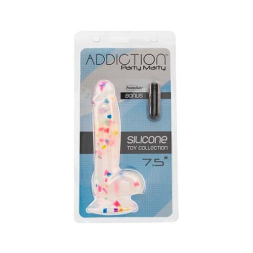 Addiction Silicone Toy Collection Party Marty 7.5 in. Dildo Frost