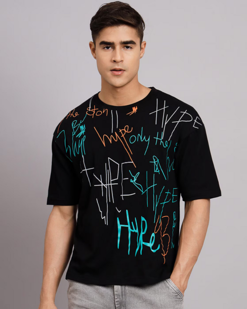 Regular Fit Typographic Print Crew-Neck T-Shirt