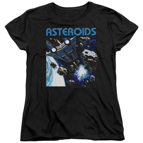 Trevco ATRI118-WT-5 Atari & 2600 Asteroids Short Sleeve Cotton Womens 