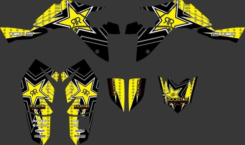 0352 Yellow Star DECALS STICKERS Graphics Kits for