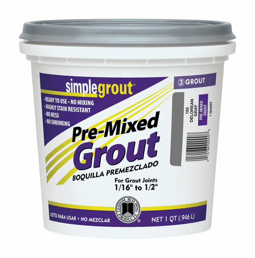 Custom Building Products PMG09QT 1 qt Pre-Mixed Grout  Natural Gray