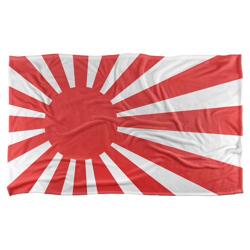 36 x 58 in. Rising Sun Flag Silky Touch Blanket, White