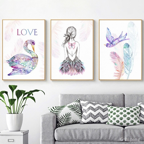 Nordic Ins Super Fire Ballet Girl Back Nursery