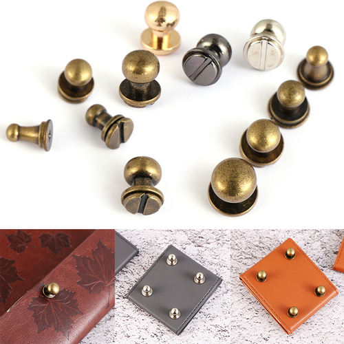 10pcs/Set Round Monk Head Screws Leather Craft