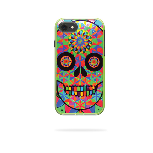 MightySkins LIFSLIP8-geo sugar skull Skin for Lifeproof Slam iPhone SE