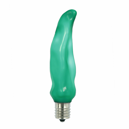 C9 Chili Pepper Bulb E17 0.96 watt Novelty Light with Green LED Lights