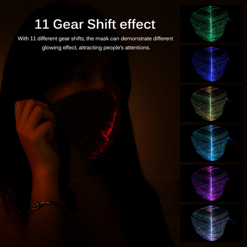 7 Colors LED Dust Mask Rechargeable Luminous