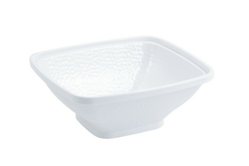 Bon Chef 53304WHITE 10.25 x 9 x 4 in. Dynasty Square Bowl, White