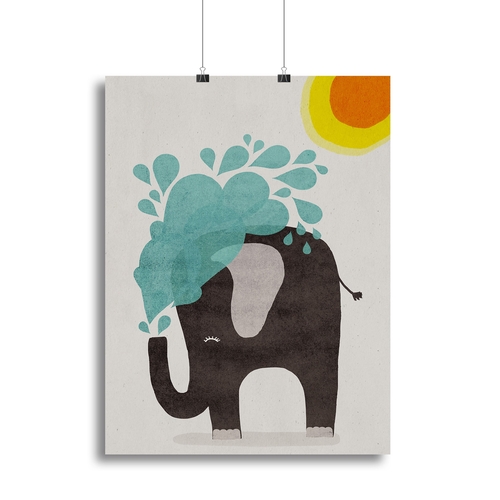 Funny elephant Canvas Print or Poster