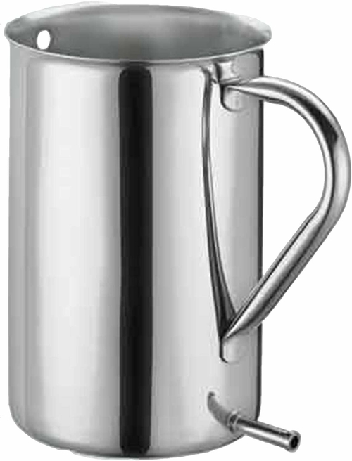 Dukal Pack of 12 Stainless Steel Irrigators 2 Qt. Metal Cups.