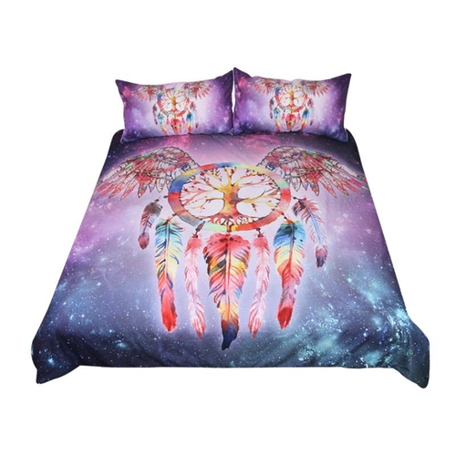 Dreamcatcher Bedding Set Colorful Feathers Duvet