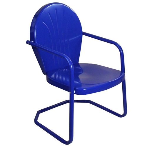 Northlight 34219529 34 in. Outdoor Retro Tulip Armchair, Blue