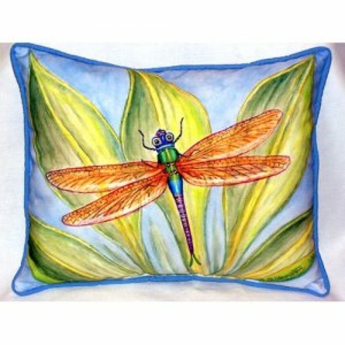 Betsy Drake ZP299 Dicks Dragonfly Indoor & Outdoor Throw Pillow- 20 x