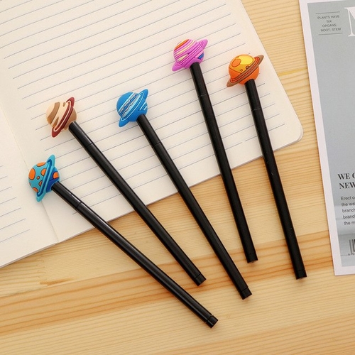 3 Pcs Creativity Gel Pen Cosmic Planet black gel