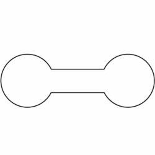 Box Partners G26003 0.43 x 1.31 in. White Merchandise Tags - Barbell S