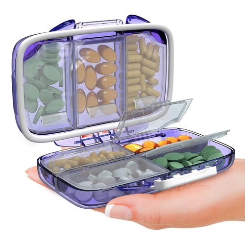 Travel Pill Organizer   Moisture Proof Pill Holder Daily Medicine