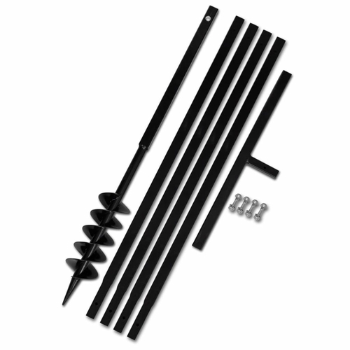 Ground Drill Handle 3.94" with Extension Tube 16'4" Steel