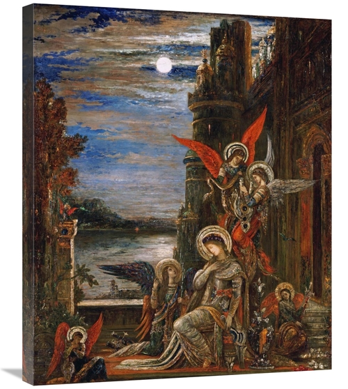 30 in. Saint Cecilia - The Angels Announcing Her Coming Martyrdom Art 