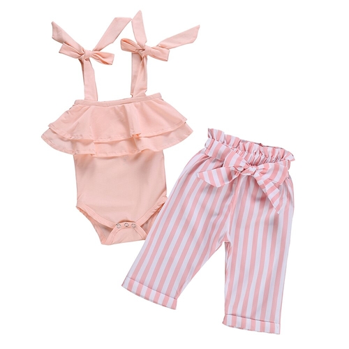 2Pcs Newborn Toddler Infant Baby Girl Clothes