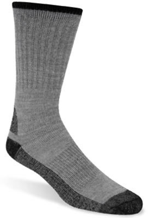 Wigwam Mills S1350-072-MD 2 Pack Mens Gray Bodied Work Sock - Medium