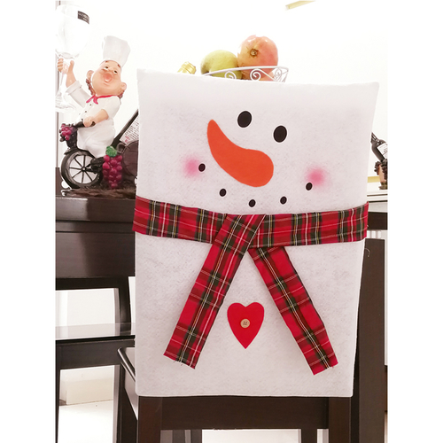 1Pc Christmas Snowman Chair Covers Dinner Cute