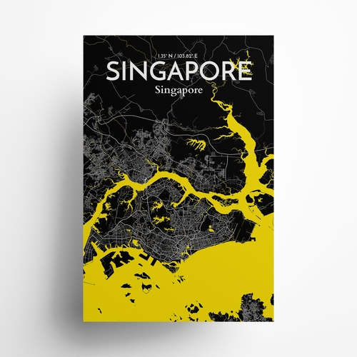 Singapore City Map Poster