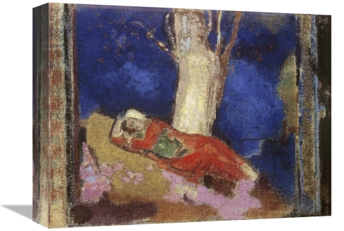 Global Gallery GCS-279538-16-142 16 in. A Woman Lying Under the Tree A