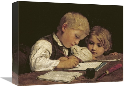 Global Gallery GCS-267646-16-142 16 in. A Boy Writing Art Print - Albe