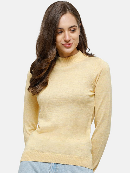 Women's Woollen High Neck Full Sleeves Pullover Sweaters for Winters  