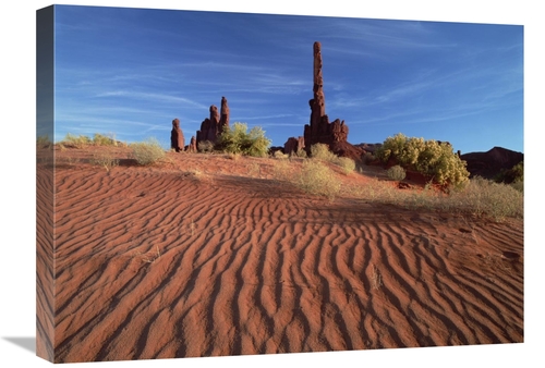 18 x 24 in. Totem Pole & Yei Bi Chei with Sand Dunes, Monument Val