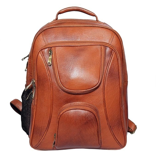 Leather heavy duty backpack bag