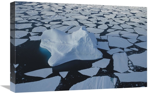 Global Gallery GCS-453428-1624-142 16 x 24 in. Iceberg Drifting Among 