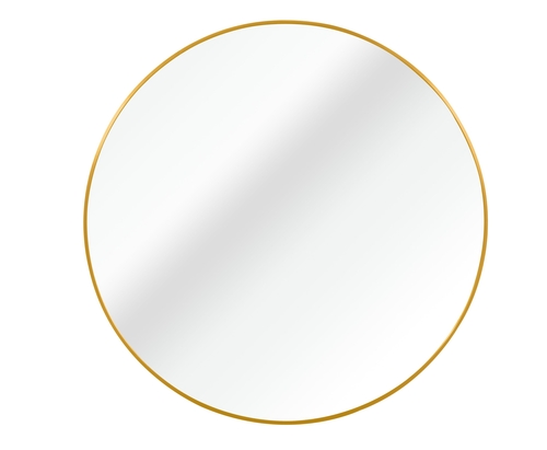 Gold 24 Inch Metal Round Bathroom Mirror