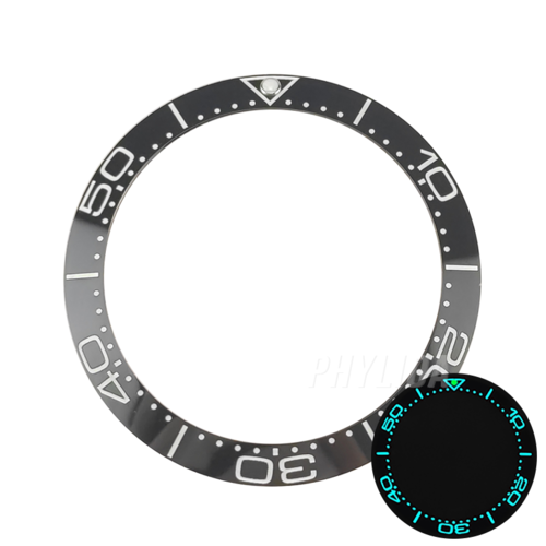 HOT 38mm Super Luminous High Quality Blue/Black Ceramic Bezel Insert