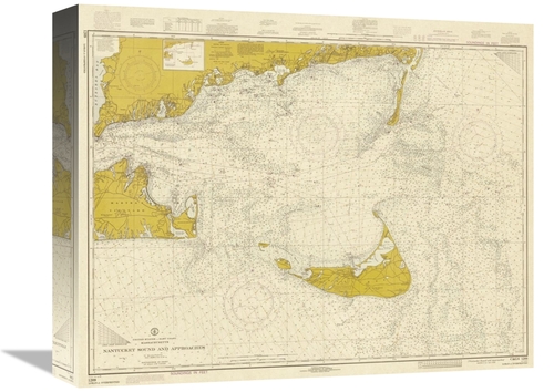 Global Gallery GCS-450537-16-142 16 in. Nautical Chart - Nantucket Sou